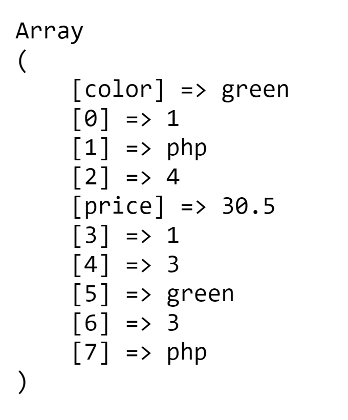 Объединение значений из разных массивов в PHP