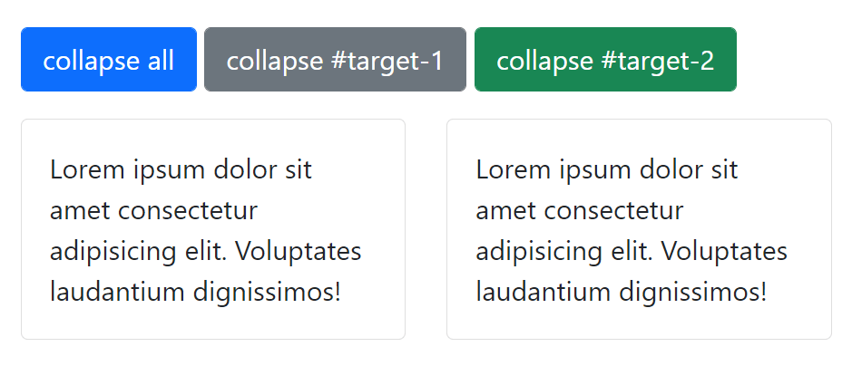 Использование Bootstrap Collapse для переключения видимости нескольких элементов