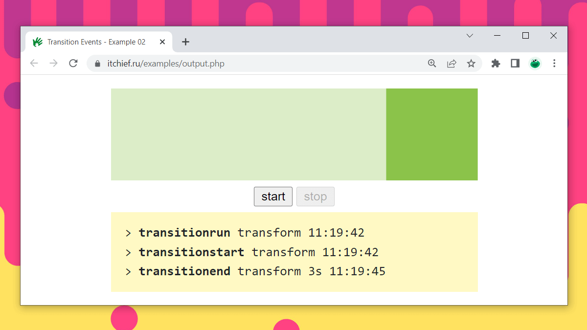 Обработка событий CSS-переходов в JavaScript