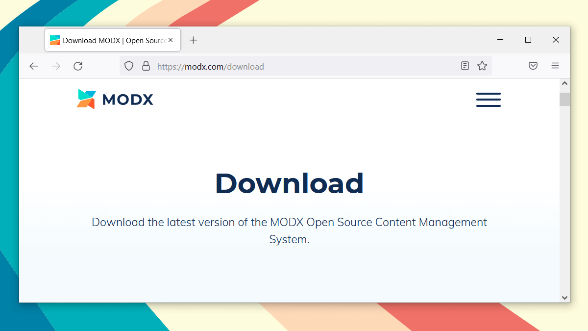 Установка CMS MODX Revolution