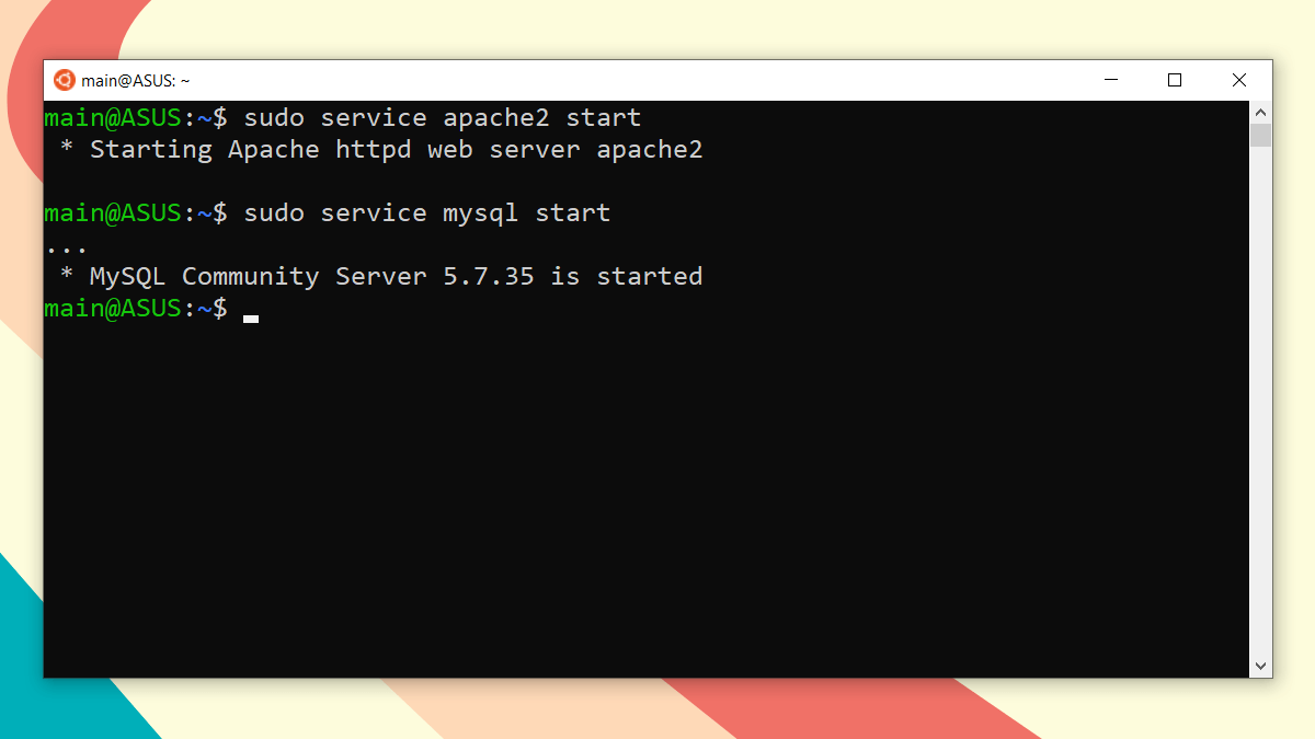 Установка локального веб-сервера на подсистему Windows для Linux