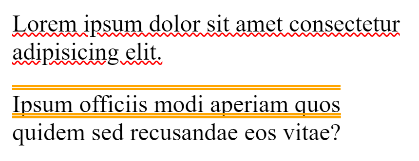 Пример использования text-decoration для добавления декоративных эффектов к тексту посредством линий