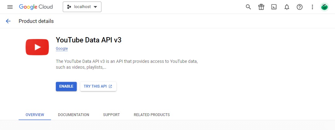 Подключим YouTube Data API v3 к своему проекту