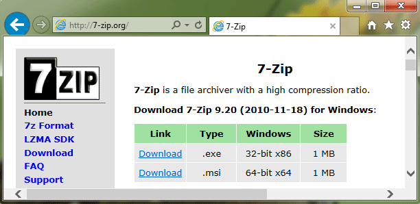 Архиватор 7-zip