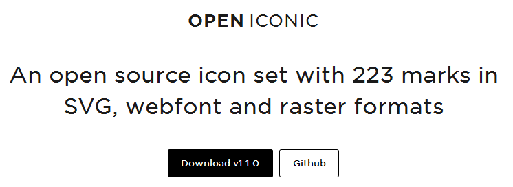 Иконки в формате шрифта Open Iconic