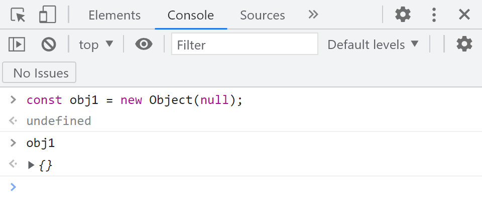 Конструктор Object также создаст пустой объект, если ему в качестве аргумента передать значение null или undefined