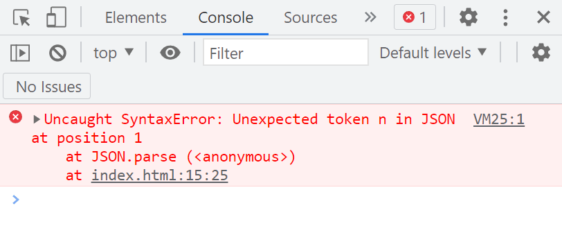 Непойманная ошибка в JavaScript